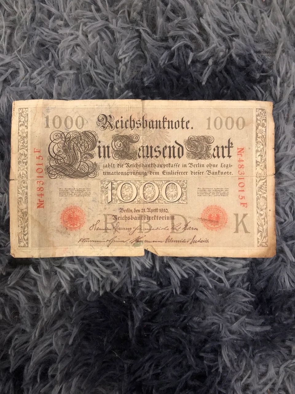 Notas antigas Marco Alemão de 1910