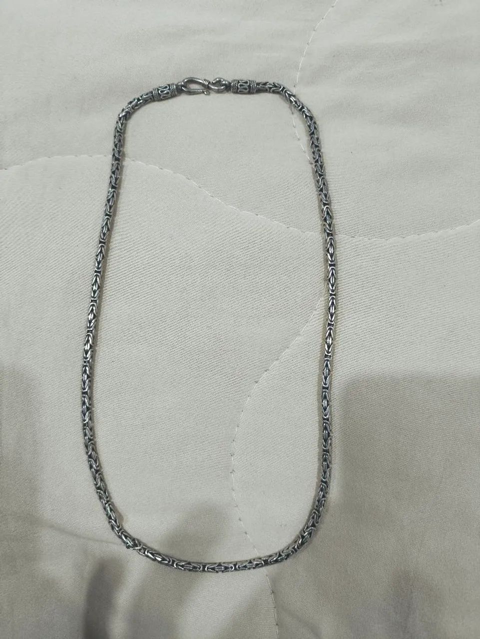 Corrente prata 925 ponto peruano 50 cm 