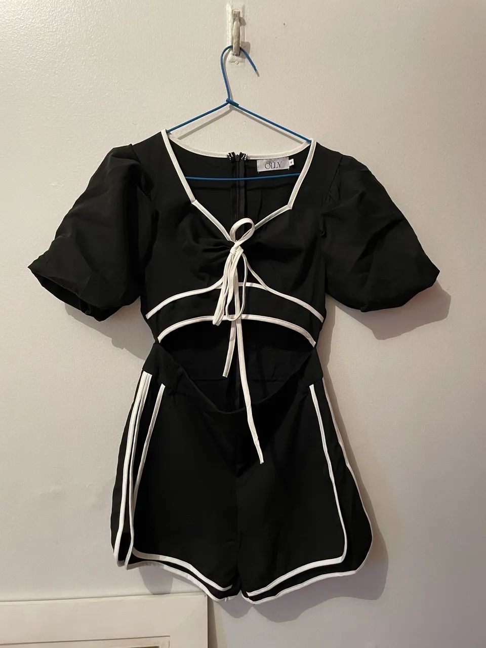 macaquinho preto e branco cropped