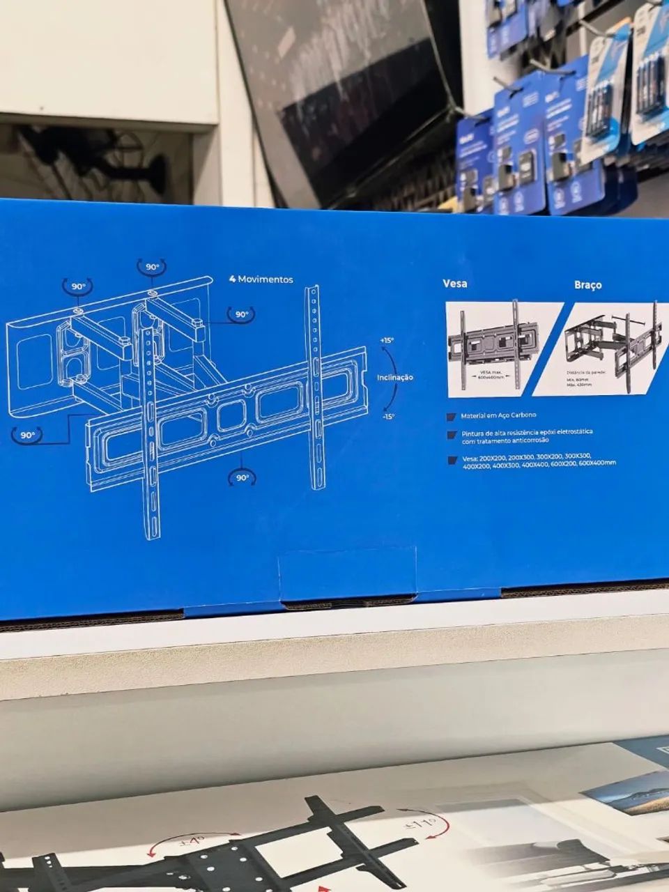 Suporte para TV Aquário multiarticulado, ideal para TVs de 37 a 80 polegadas - Foto 2