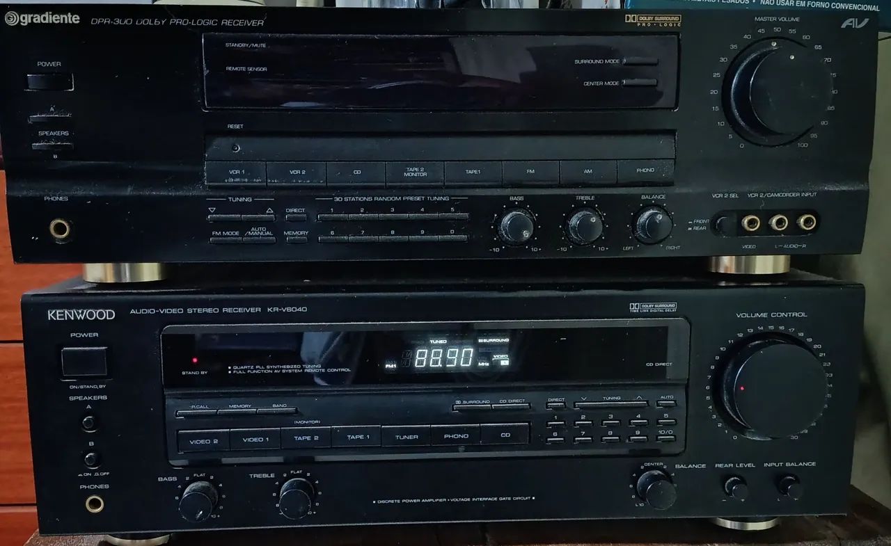 Receiveres Kenwood e Gradiente 