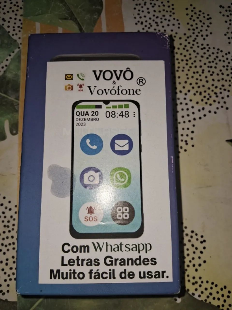 Celular para idosos Vovô&vovófone Ideal Para Idoso Oba 32gb Tela 5 Botão Sos 