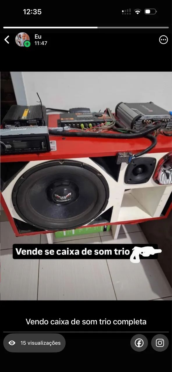 Caixa de som trio 