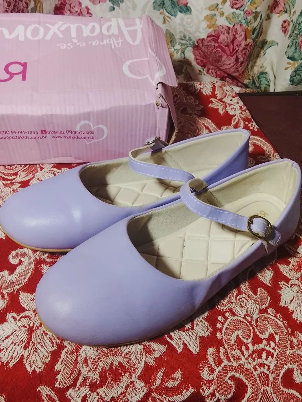 Purple Formal Shoe for Dolls.