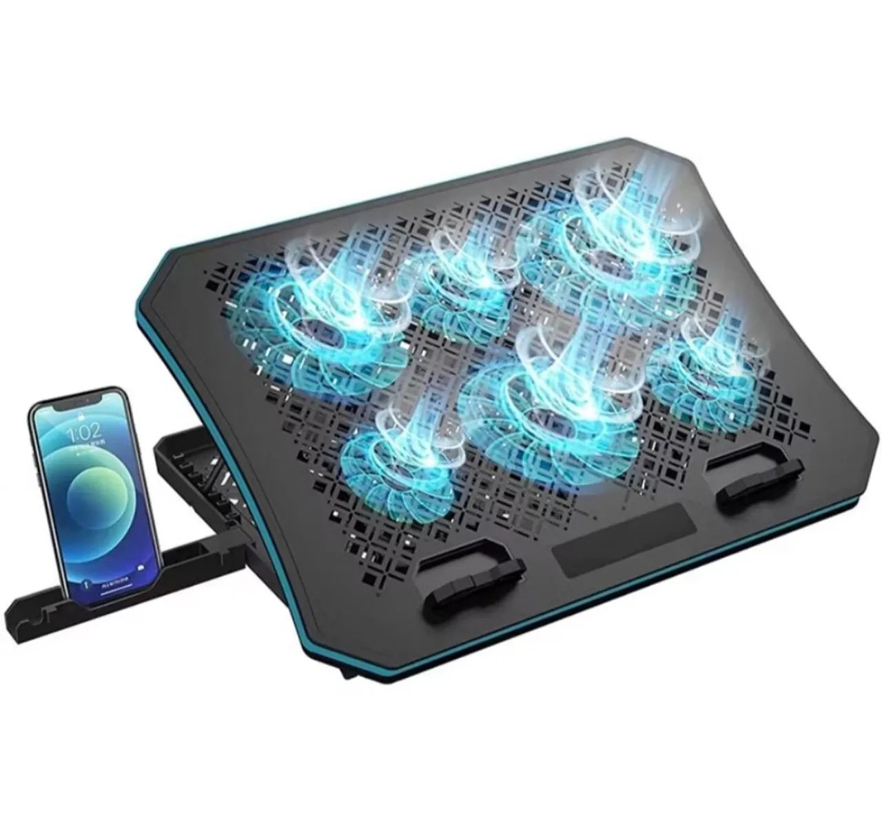 SUPORTE COOLER PARA NOTEBOOK COM RGB E 6 FANS  - Foto 5