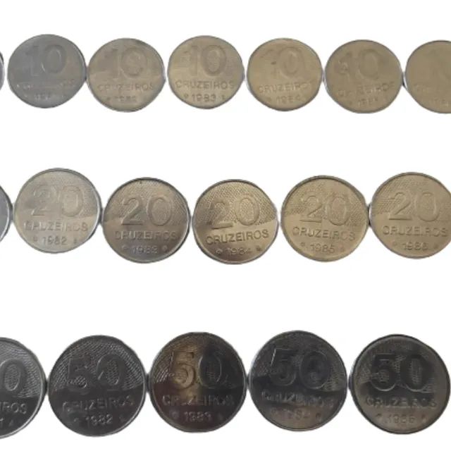 Lote com 48 Moedas antigas nacionais sem repetir data. - Foto 4