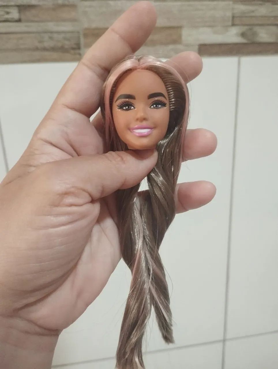 Lote de cabeças barbie com reroot - Foto 3