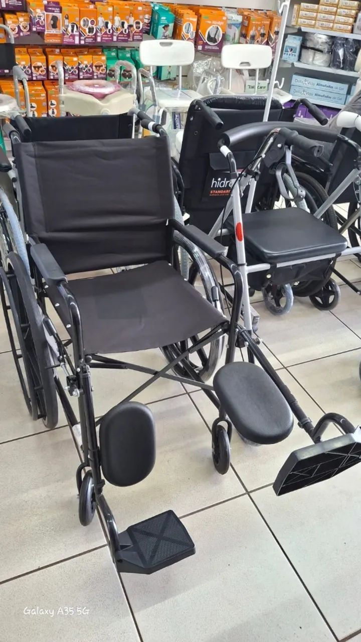 cadeira de roda com elevação de perna 100kg - Foto 2