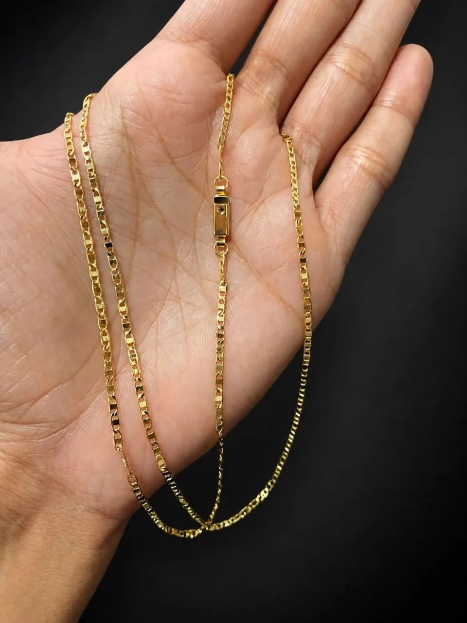 Corrente Piastrine Banhada a ouro 18k  - Foto 3