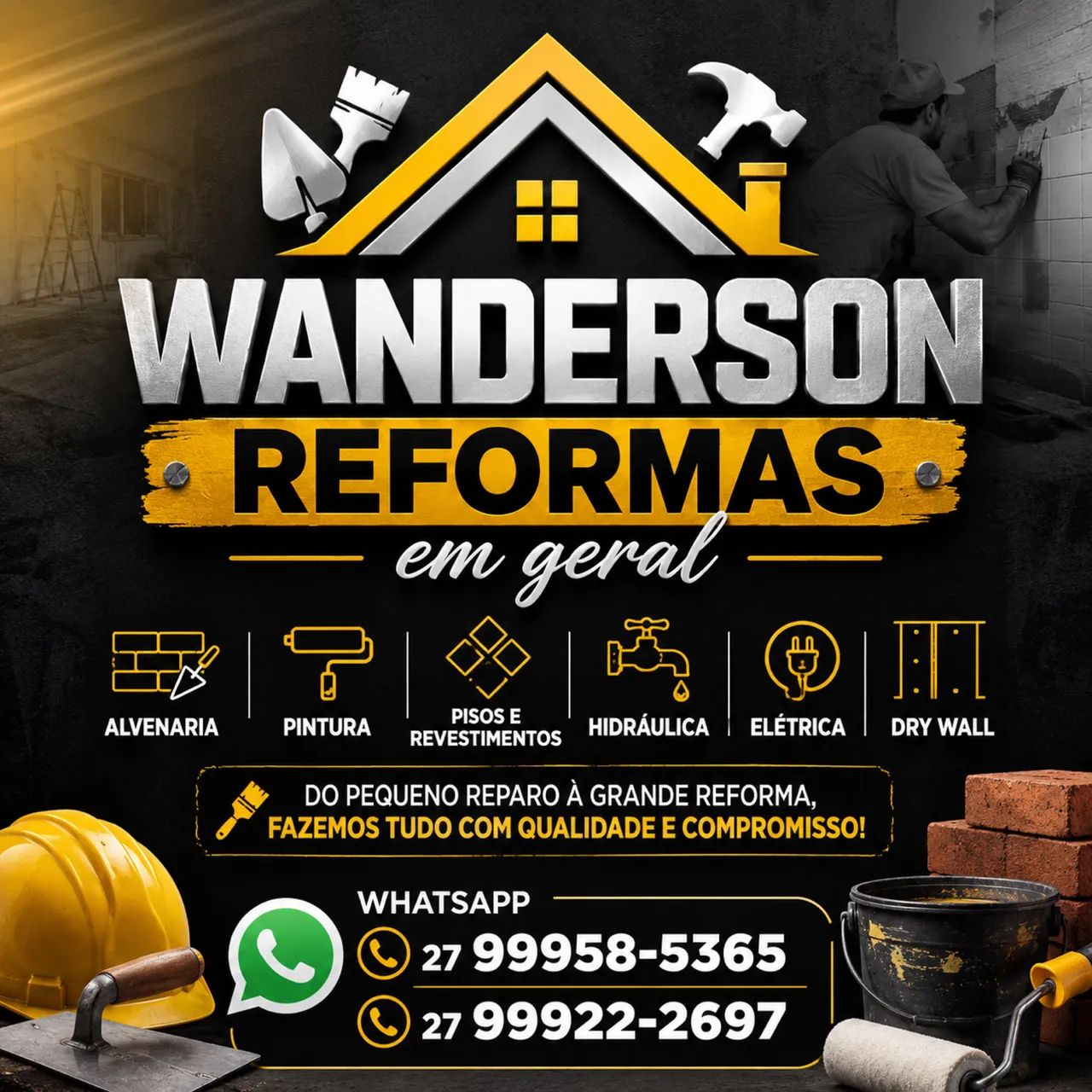 Pedreiro /pintor reformas em geral 