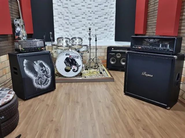 Estúdio musical para ensaios de bandas