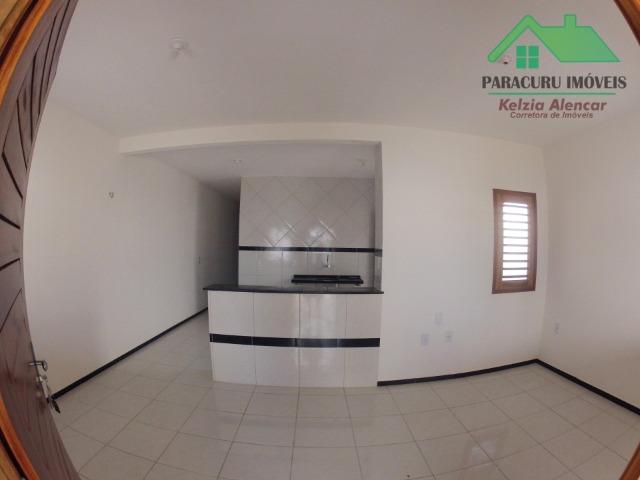 Ampla casa nova de três quartos financiada em Paracuru - Foto 3