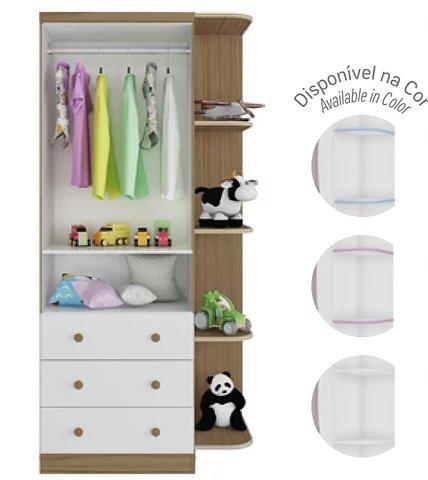 Roupeiro Infantil cm Prateleiras 100% Mdf novo (Promoção) - Foto 3