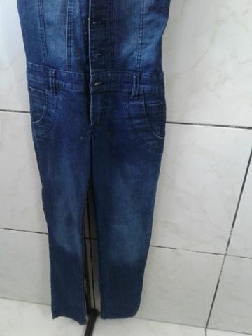 Macacão jeans comprido - Foto 2