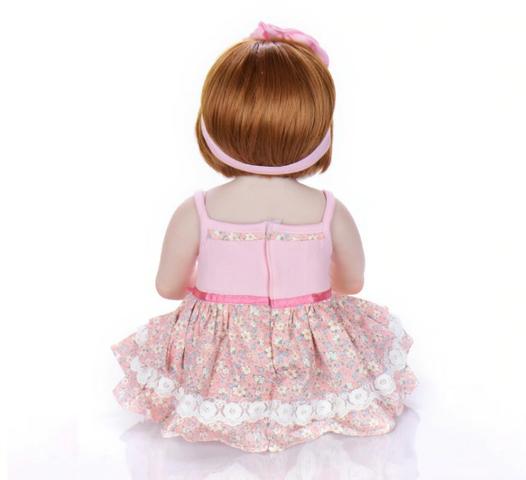 Pronta Entrega Boneca Bebê Reborn Ruiva 57cm - Foto 2