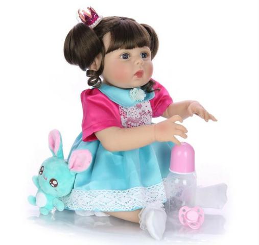 Bebê Reborn Boneca Grande Toda de Silicone 57Cm - Foto 6