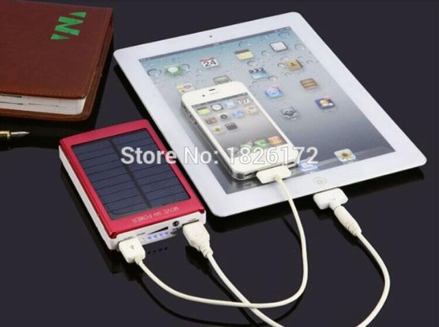 Carregador portátil Solar 15000mah Power bank , pau de selfie e fixador de celular - Foto 3