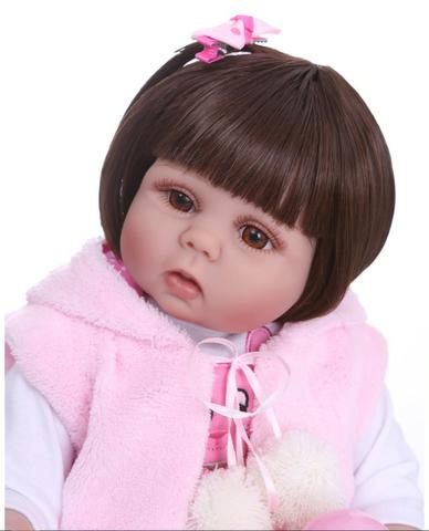 Boneca Reborn Bebê Coelinha toda de Silicone - Foto 6