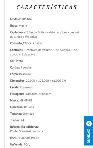 Contra baixo Memphis 5C - Foto 6
