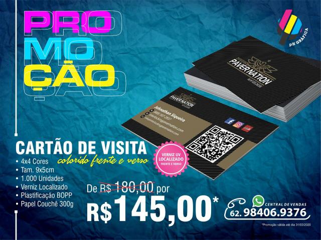 Cartão de Visita Especial, Verniz Localizado e com valor mais especial ainda