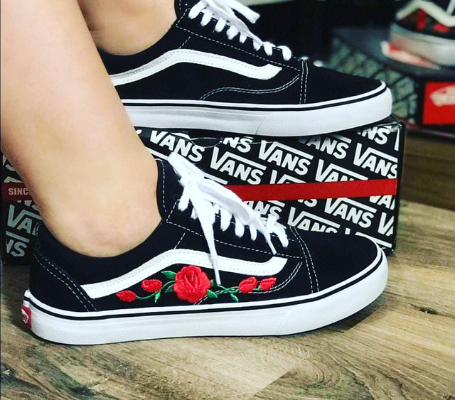 tenis vans de flor