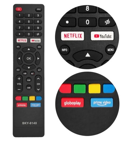 Controle Remoto Pra Tv Multilaser Tl020 Smart Tl024 42 E 43