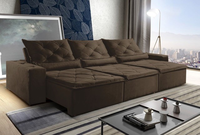 Sala sofá retrátil e reclinável de 290 cm  - Foto 2