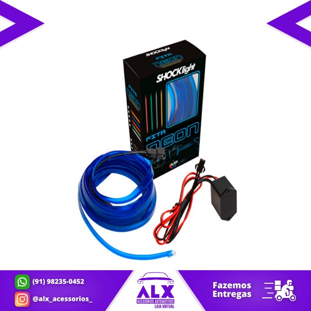 Fita de Led Tipo Neon Painel Carro  1 2 3 ou 5 Metros - Varias Cores