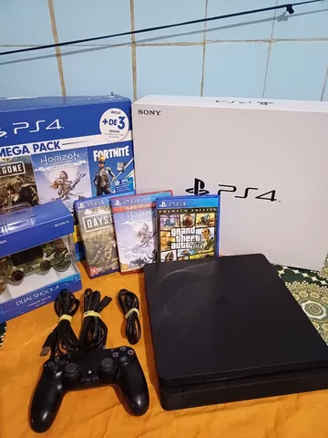 Console Sony PlayStation 4 Slim 1TB Mega Pack 15 Preto