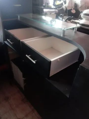Recepção em mdf preto para loja  - Foto 2