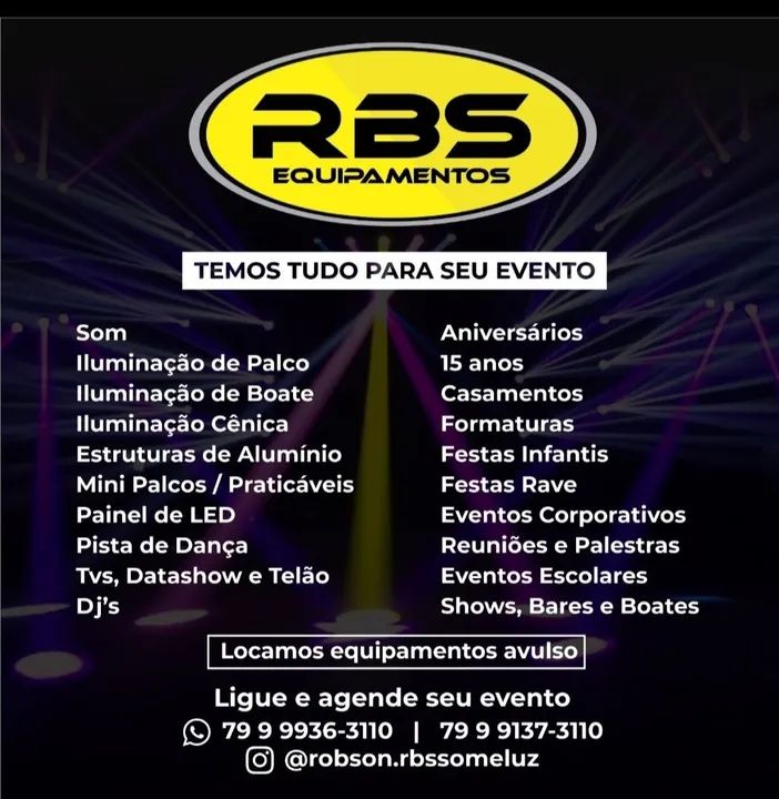 PAINÉL DE LED, SOM , ILUMINAÇÃO,  PALCO, DJS,, ESTRUTURAS  - Foto 6