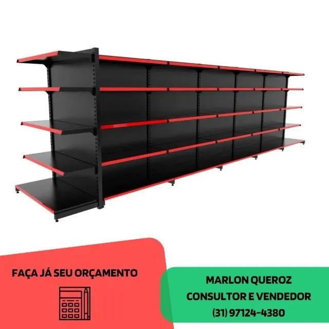 Gondola de Aço Central Preta Polar 