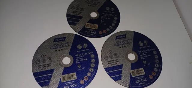 03 discos corte 7"x 1/16x 7/8" $ 30