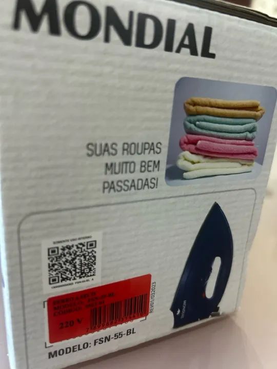 Ferro de Passar a Seco Mondial FSN-55-BL - Novo - Foto 3