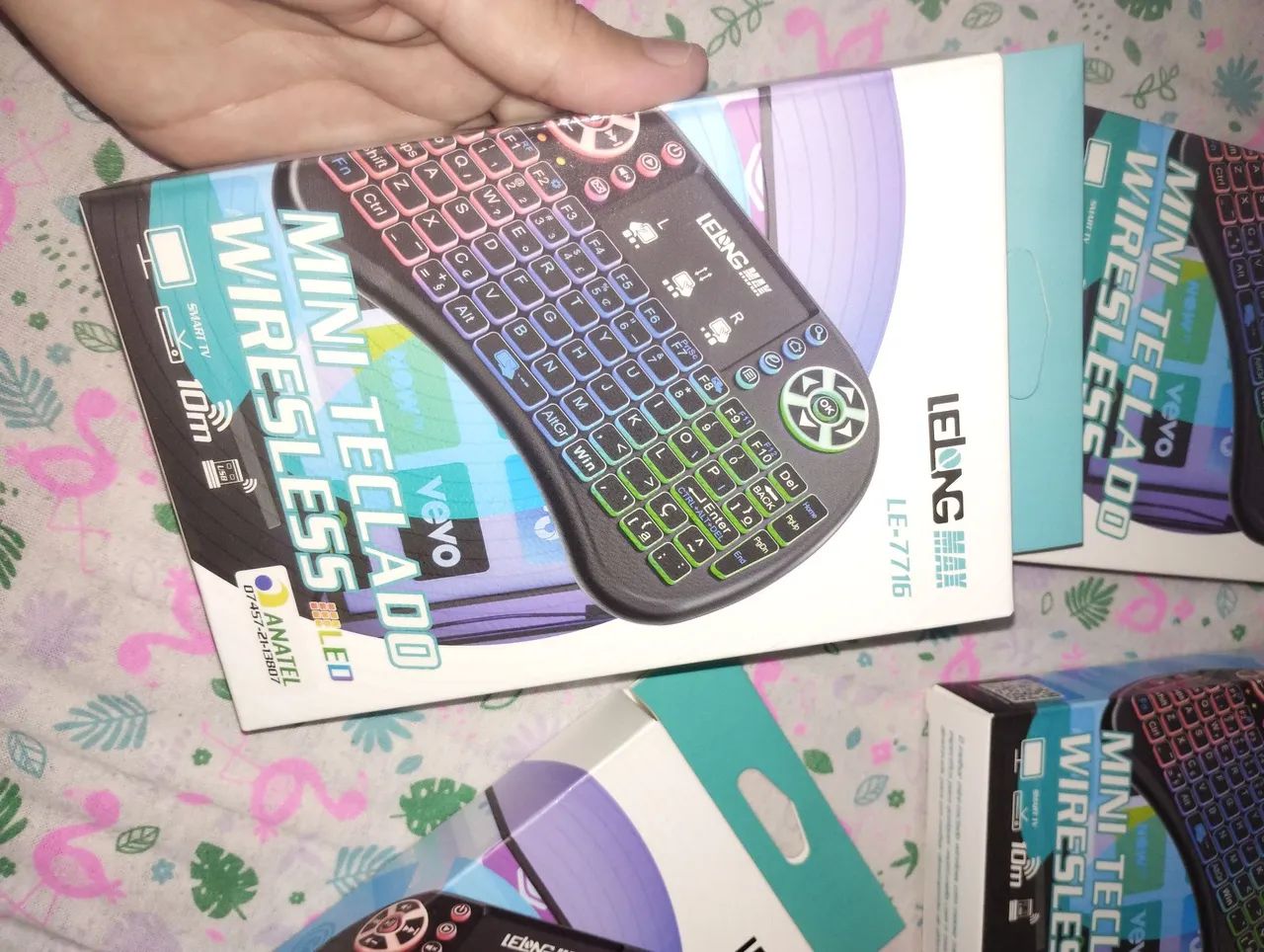 Mini teclado com led pra tv  - Foto 4