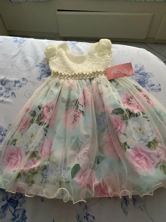 Vestido Infantil Floral para Menina 2 anos 