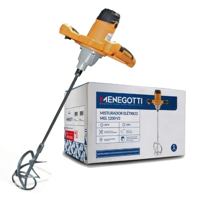 Misturador Batedor para argamassa tintas Elétrico MEL 1600 Menegotti 220v 60hz - Foto 4
