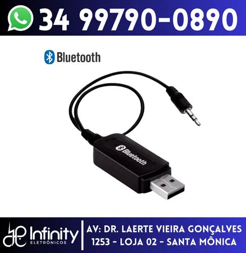 Receptor Bluetooth de Audio P2/USB Som Carro