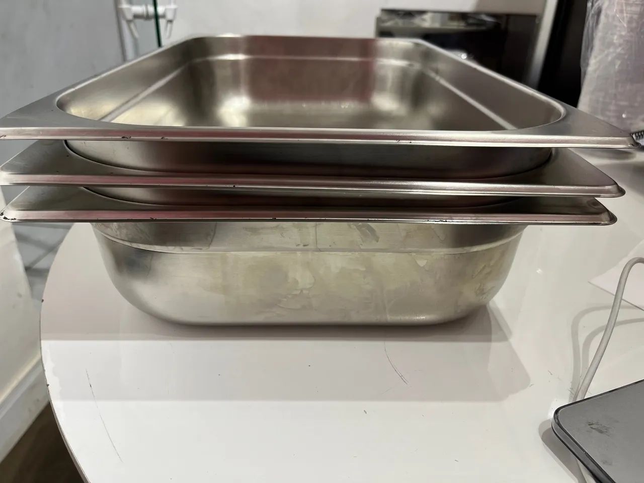 Kit 3 Cubas lisa 100mm inox gn 1/1 - kit 3 unidades - Foto 3