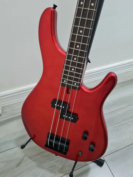 Contra Baixo Elétrico Vermelho com suporte - Foto 4