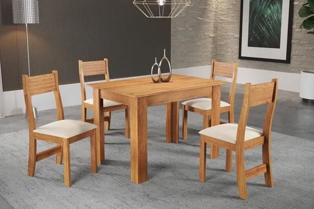 Mesa de Jantar Palace com 4 cadeiras!! Rf7218m - Foto 2