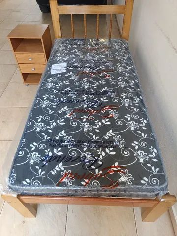 Cama de Solteiro de Madeira Rubin Nova, Entrego - Foto 4
