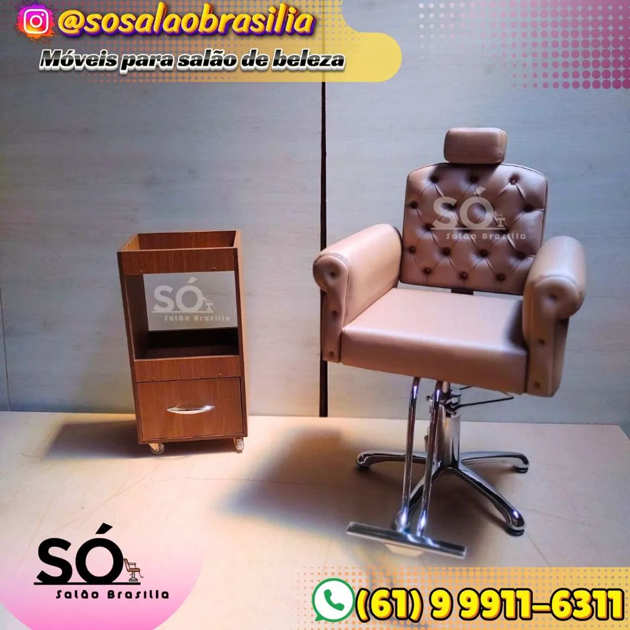 Cadeira hidráulica para salão de beleza  - Foto 2