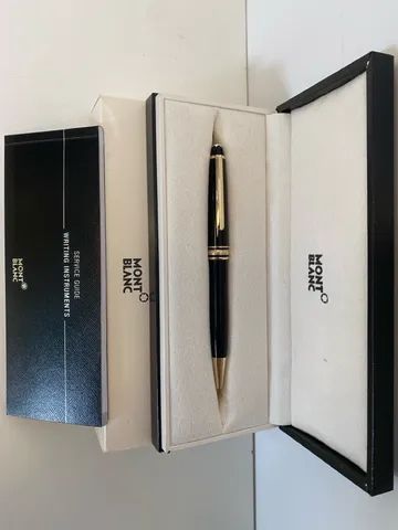 Caneta Montblanc Meisterstück Classiq Preto C/ Dourado Esferografica Origin Nova - Foto 5