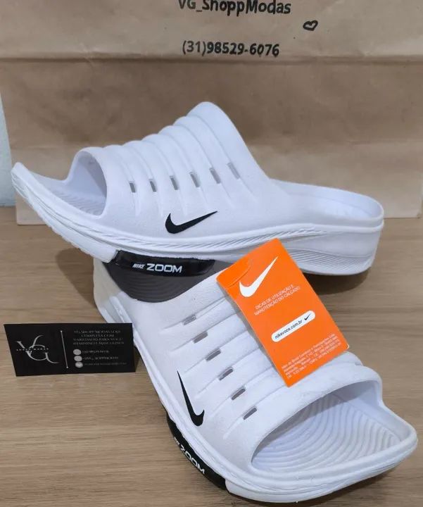 Chinelo Nike Zoom Branco  - Foto 3