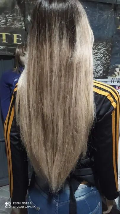 Lace orgânica fibra Premium loira com franja - Foto 3