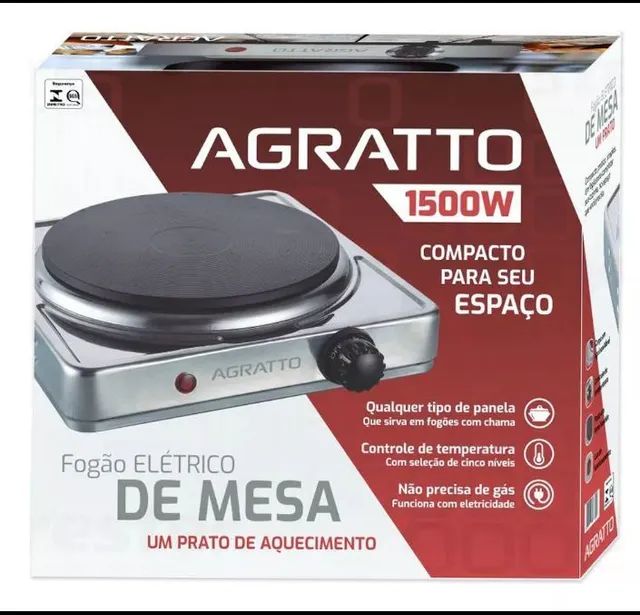 Fogão elétrico agratto Cooktop uma boca 110 volts Fogões e Fornos