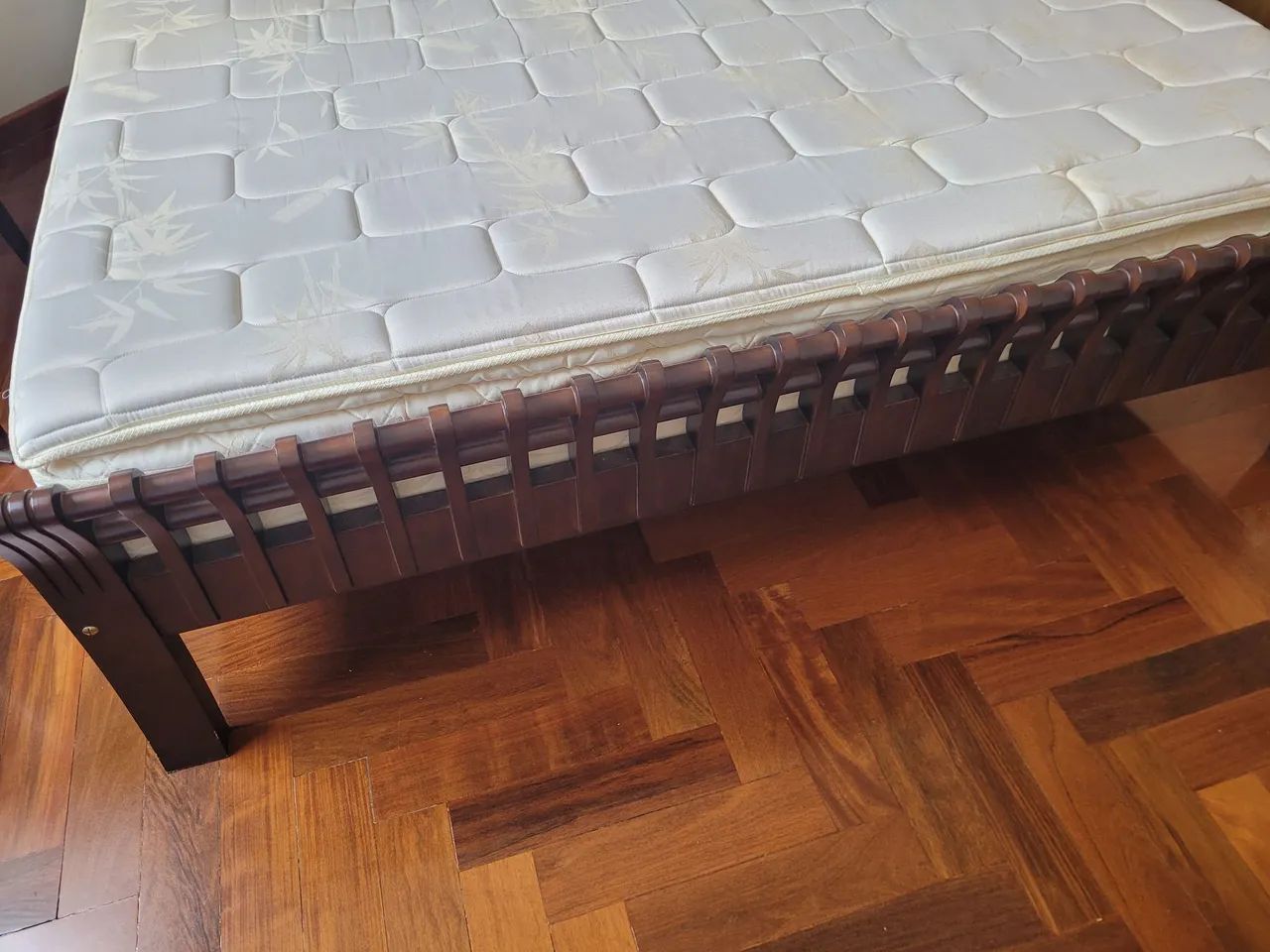 Cama Casal King Size Madeira Maciça - Foto 3