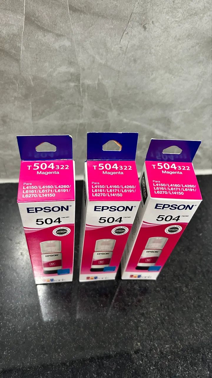 Kit 3 Tinta Epson Magenta 504 - Foto 3