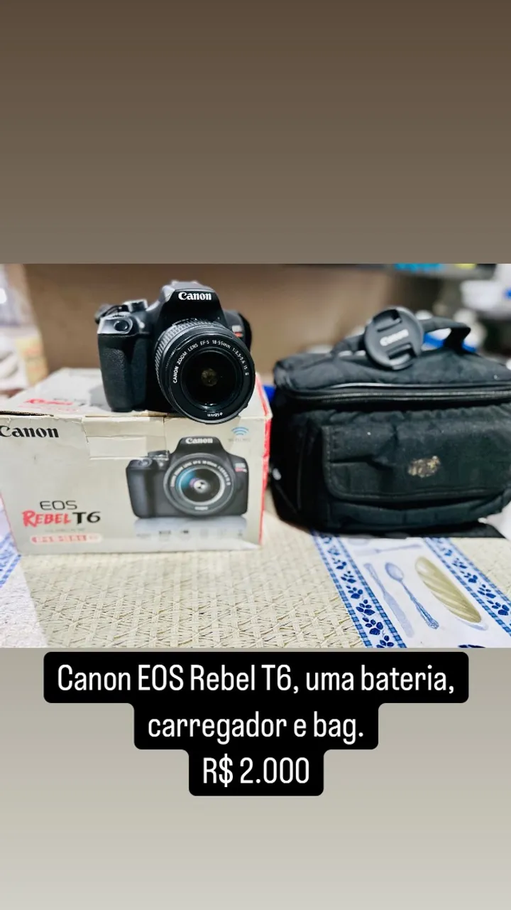 Câmera Canon EOS Rebel T6